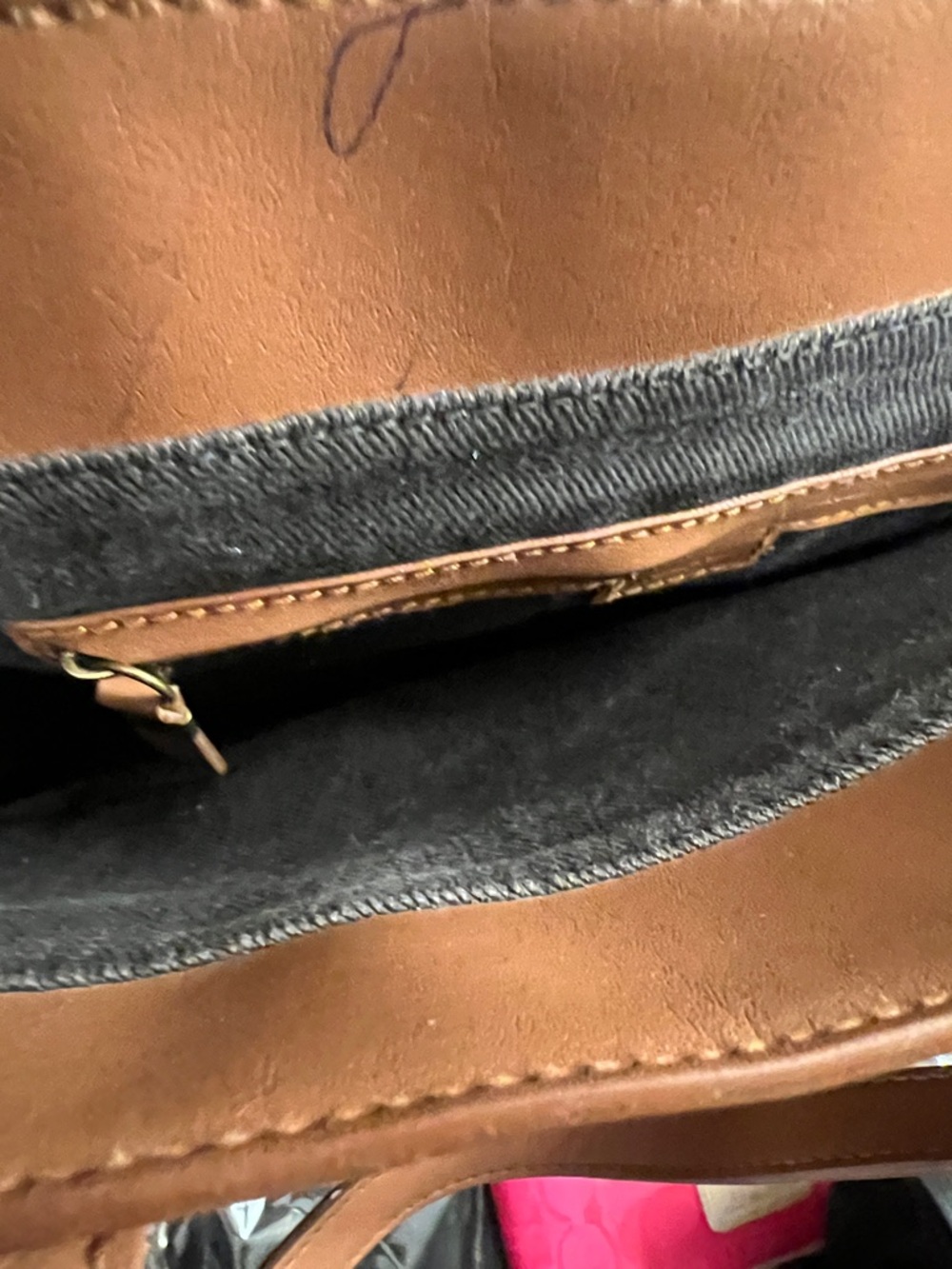 Madewell Cognac Brown Plant Based Faux Leather . - Picture 12 of 12
